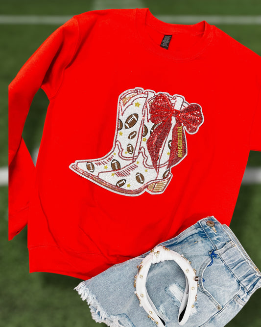 Touchdown Sequin Boots Fleece