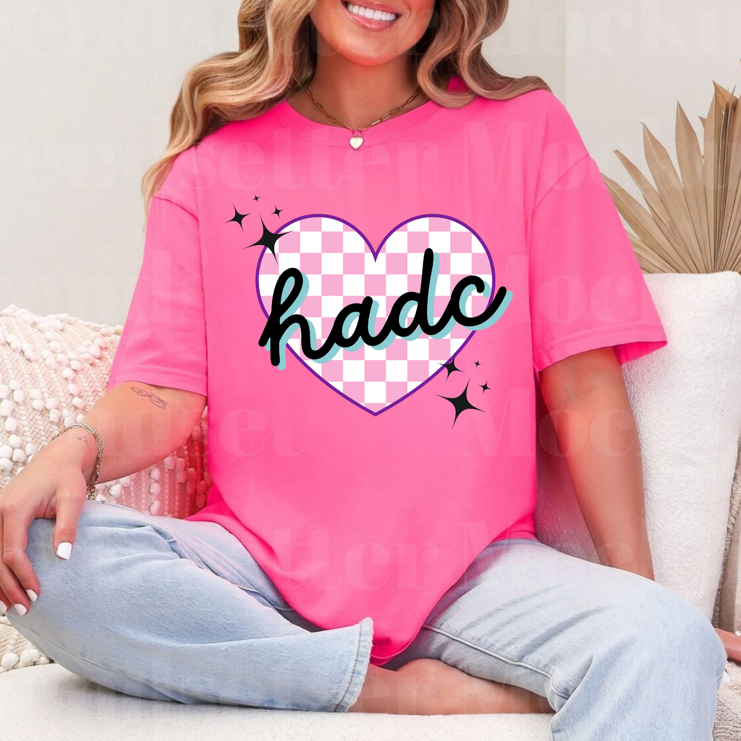 HADC Checkered Heart Tee/Crop
