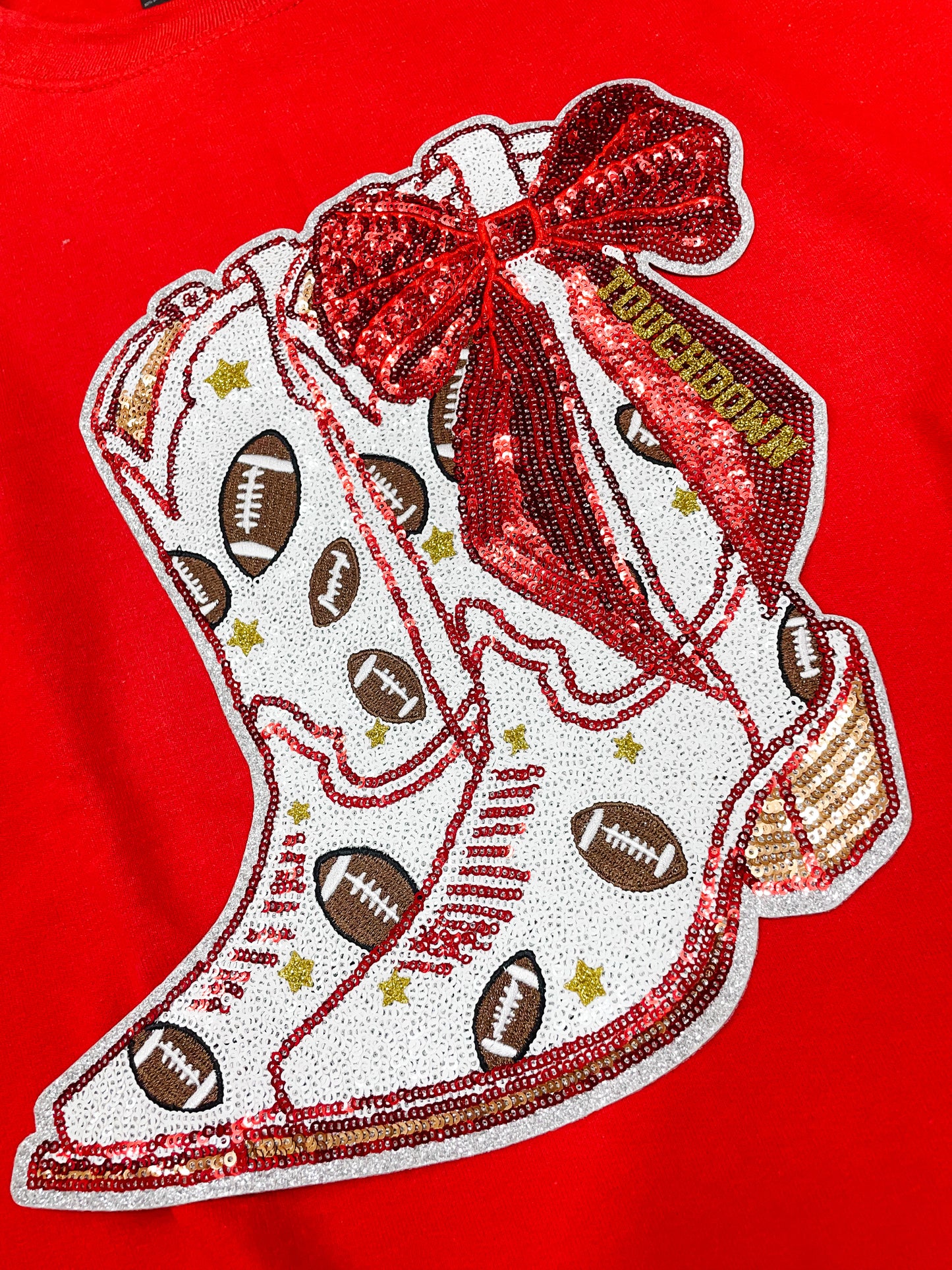 Touchdown Sequin Boots Fleece