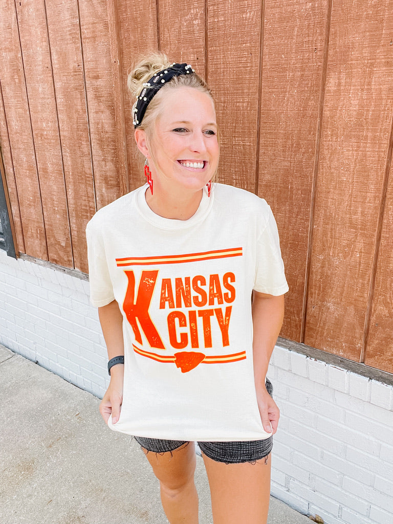 Retro KANSAS CITY Cream Tee