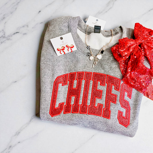 Glitter CHIEFS Embroidered Sweatshirt