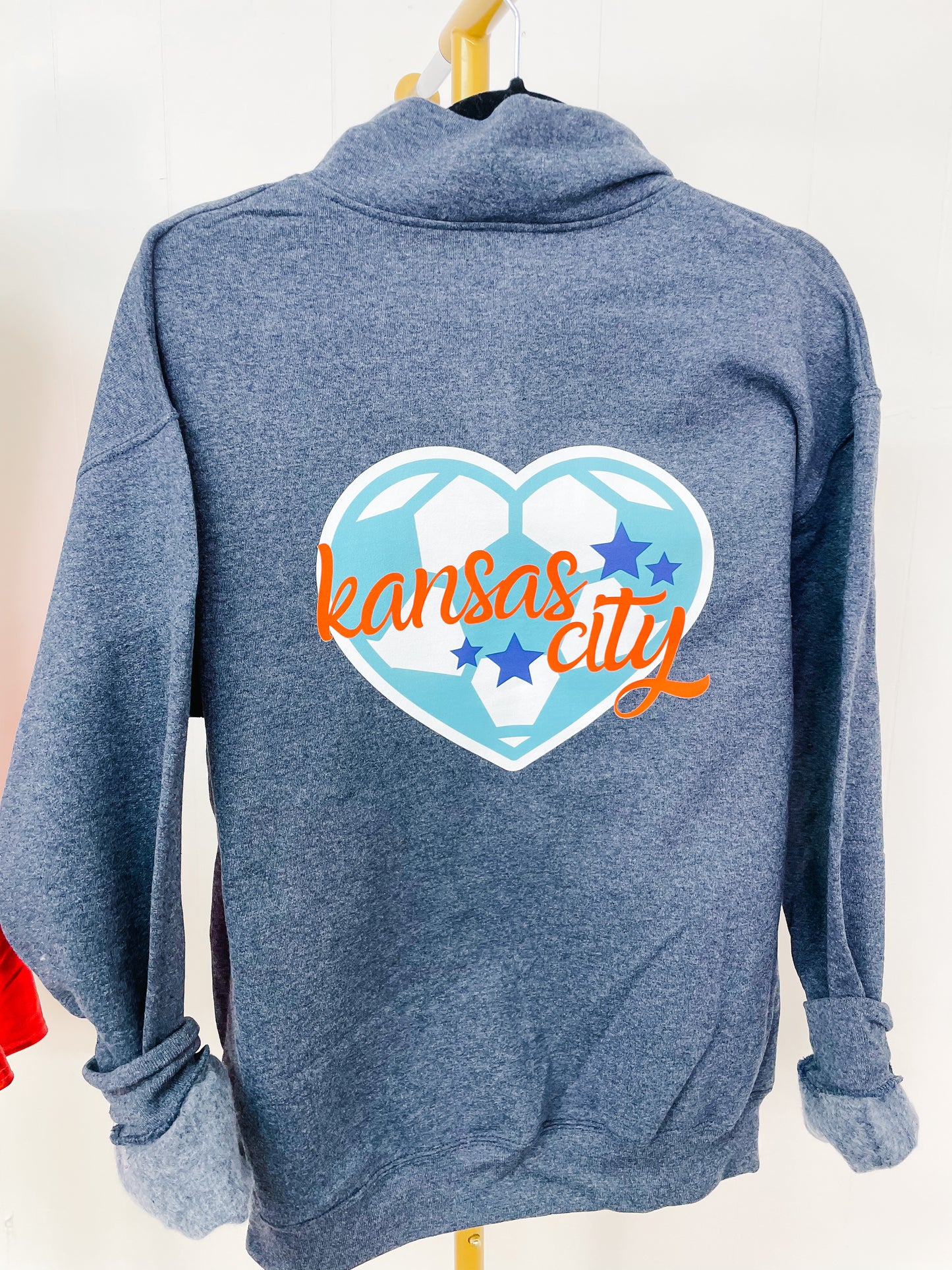 Navy KC Current Front/Back 1/4 Zip