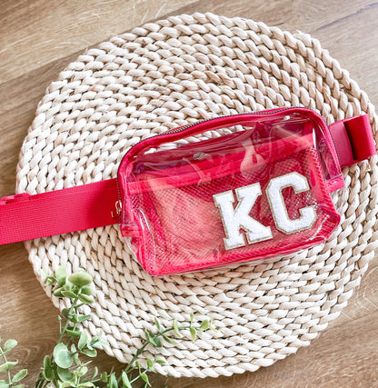 RED & Clear KC Belt Bag