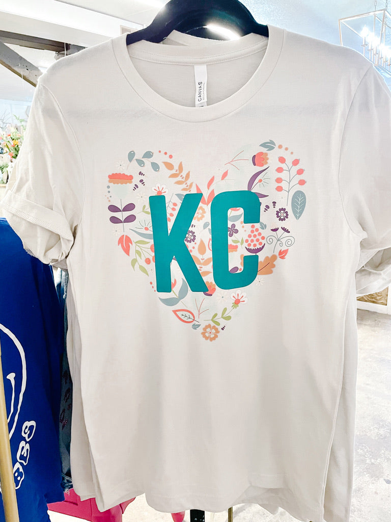 Floral KC Heart Tee