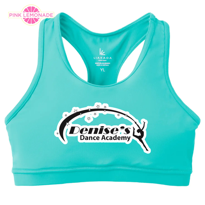 Youth Teal Logo Sports Bra