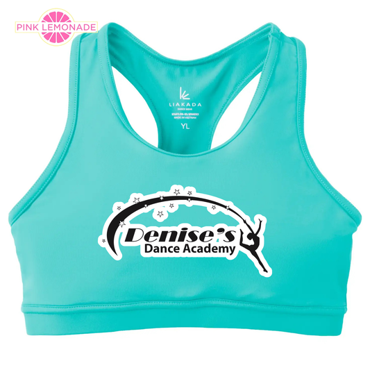 Youth Teal Logo Sports Bra