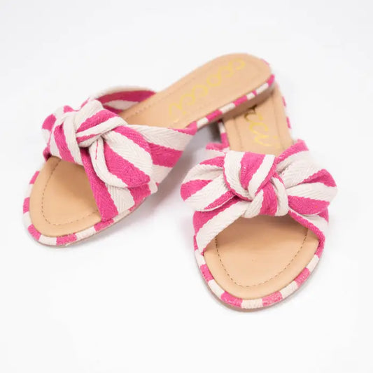 Ariella Pink Stripe Sandals