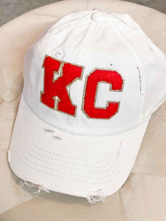 White w/Red KC Hat