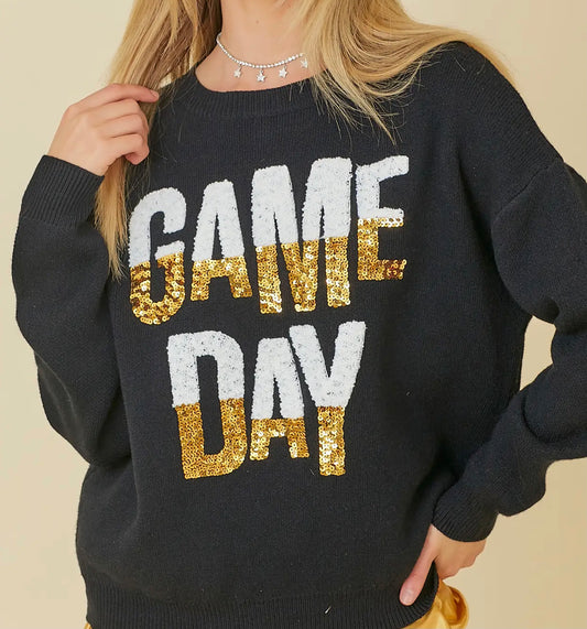 GAME DAY Sequin Sweater