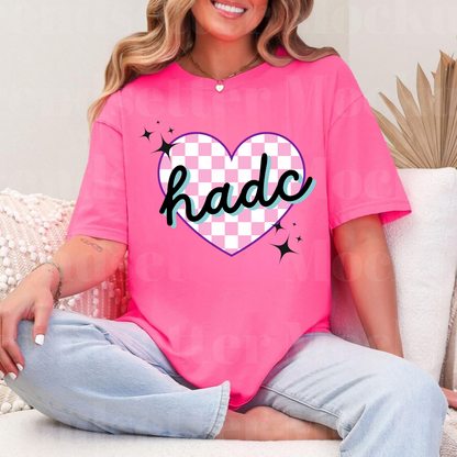 HADC Checkered Heart Tee/Crop