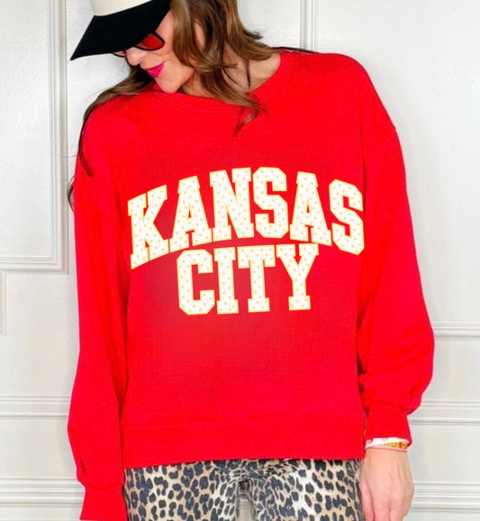 Yellow Polka Dot Kansas City Fleece