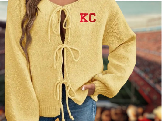 *SALE* Yellow KC Tie-Up Cardigan