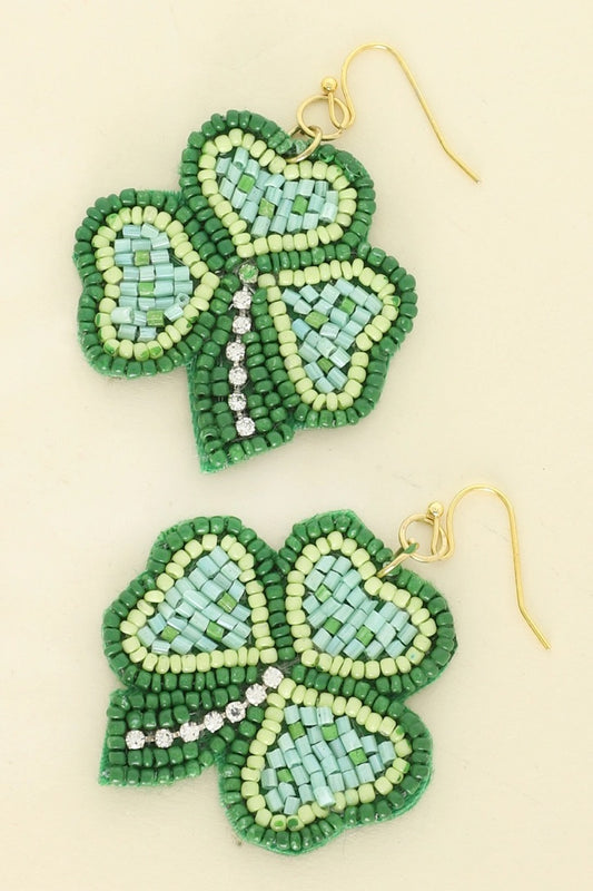 Beaded St. Patty's Earrings (3 OPTIONS)