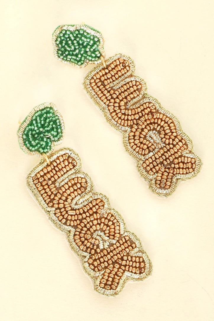 Beaded St. Patty's Earrings (3 OPTIONS)