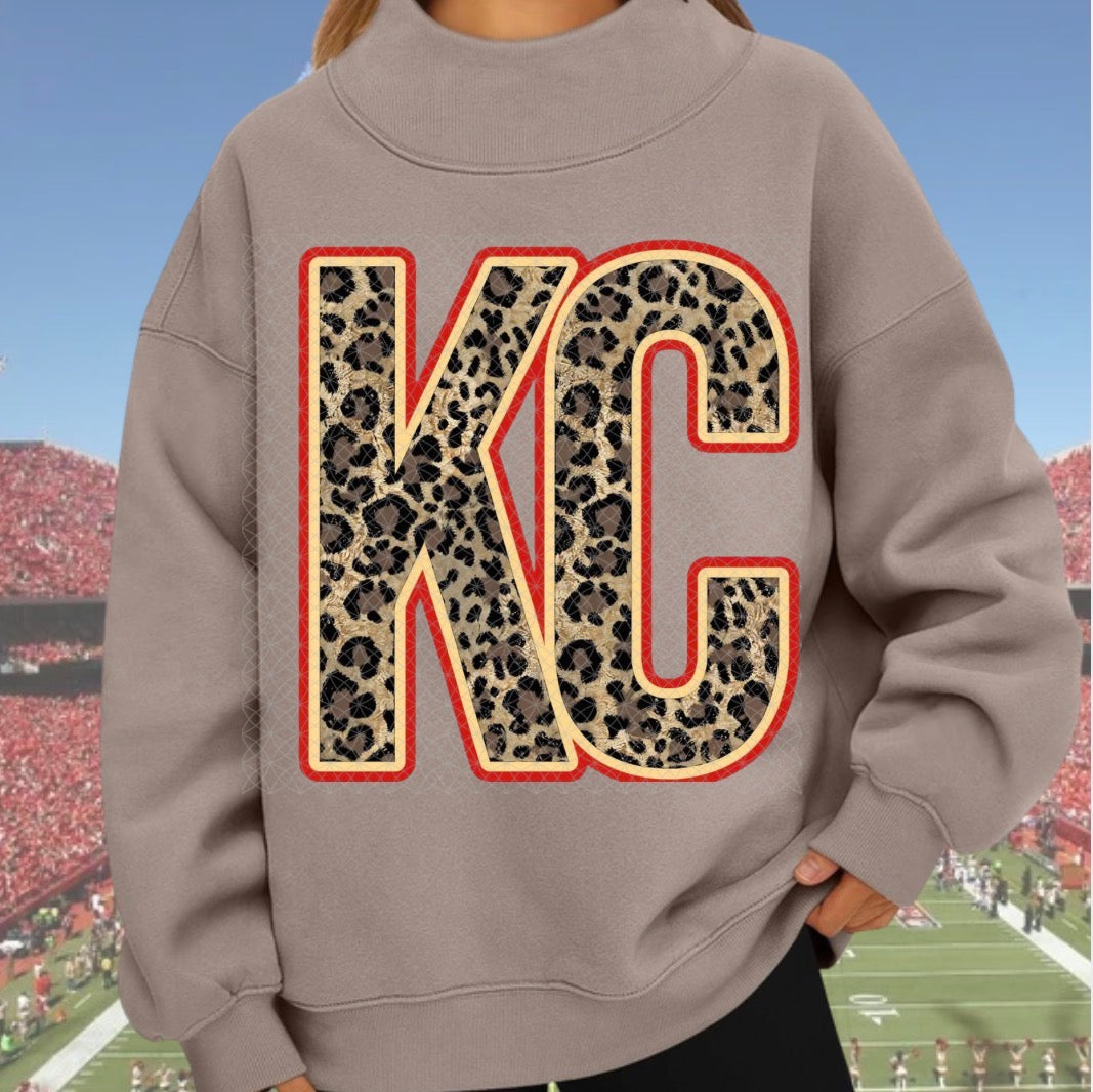 Leopard KC Mock Neck