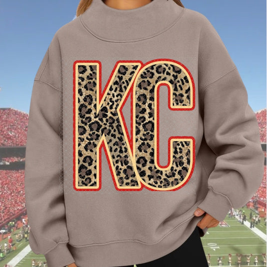 Leopard KC Mock Neck