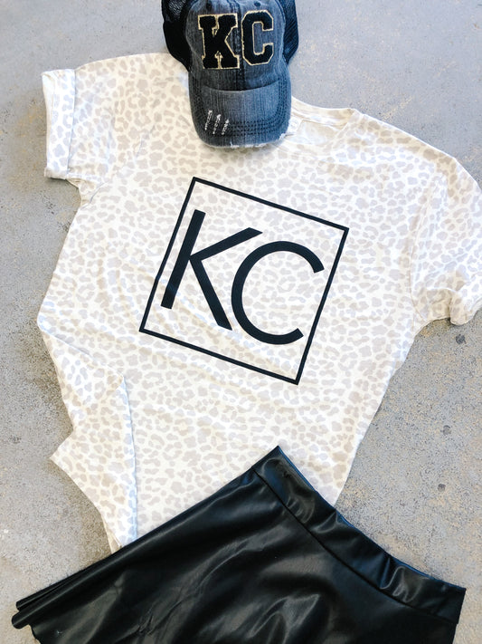 Leopard Boxed KC Tee