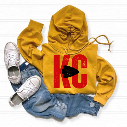 SALE-Mustard KC Fleece Hoodie