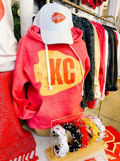 Heather Red KC Arrowhead Hoodie