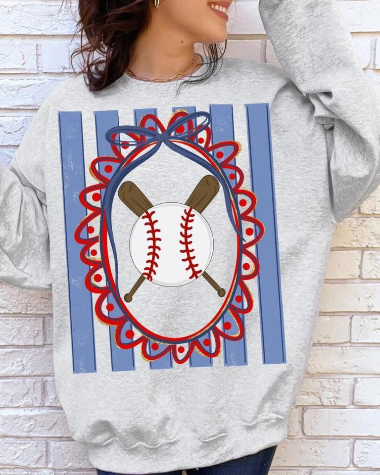 Red White & Cute Baseball Crew