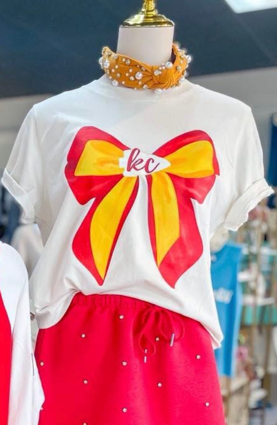 KC Bow Long Cropped Tee