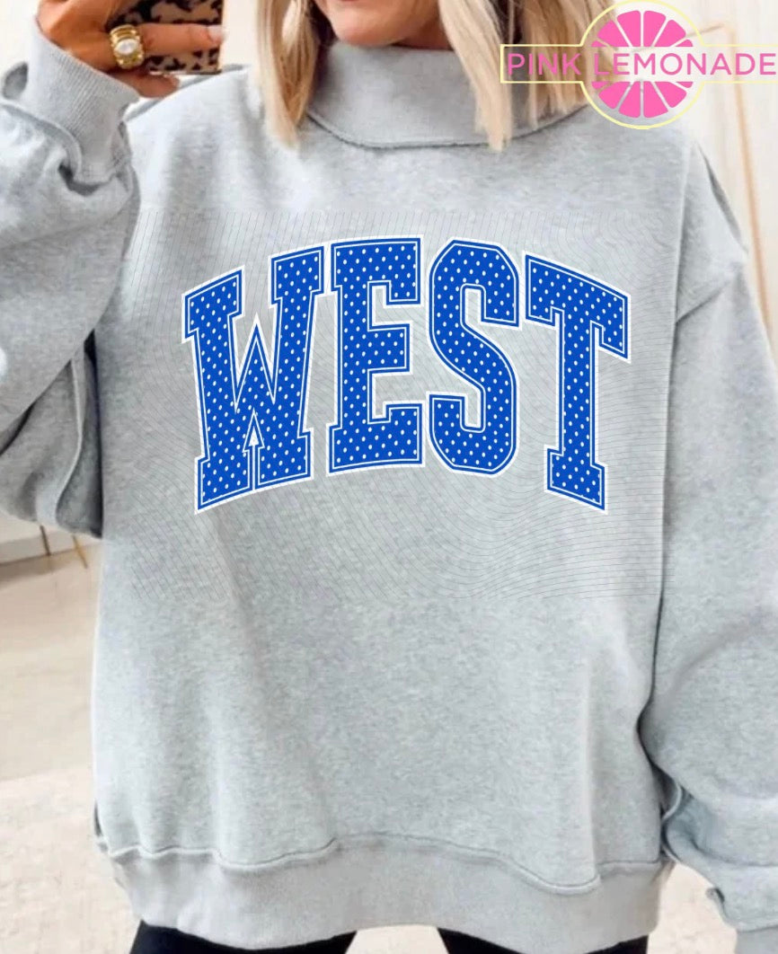 Polka Dot WEST  Mockneck