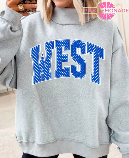 Polka Dot WEST  Mockneck
