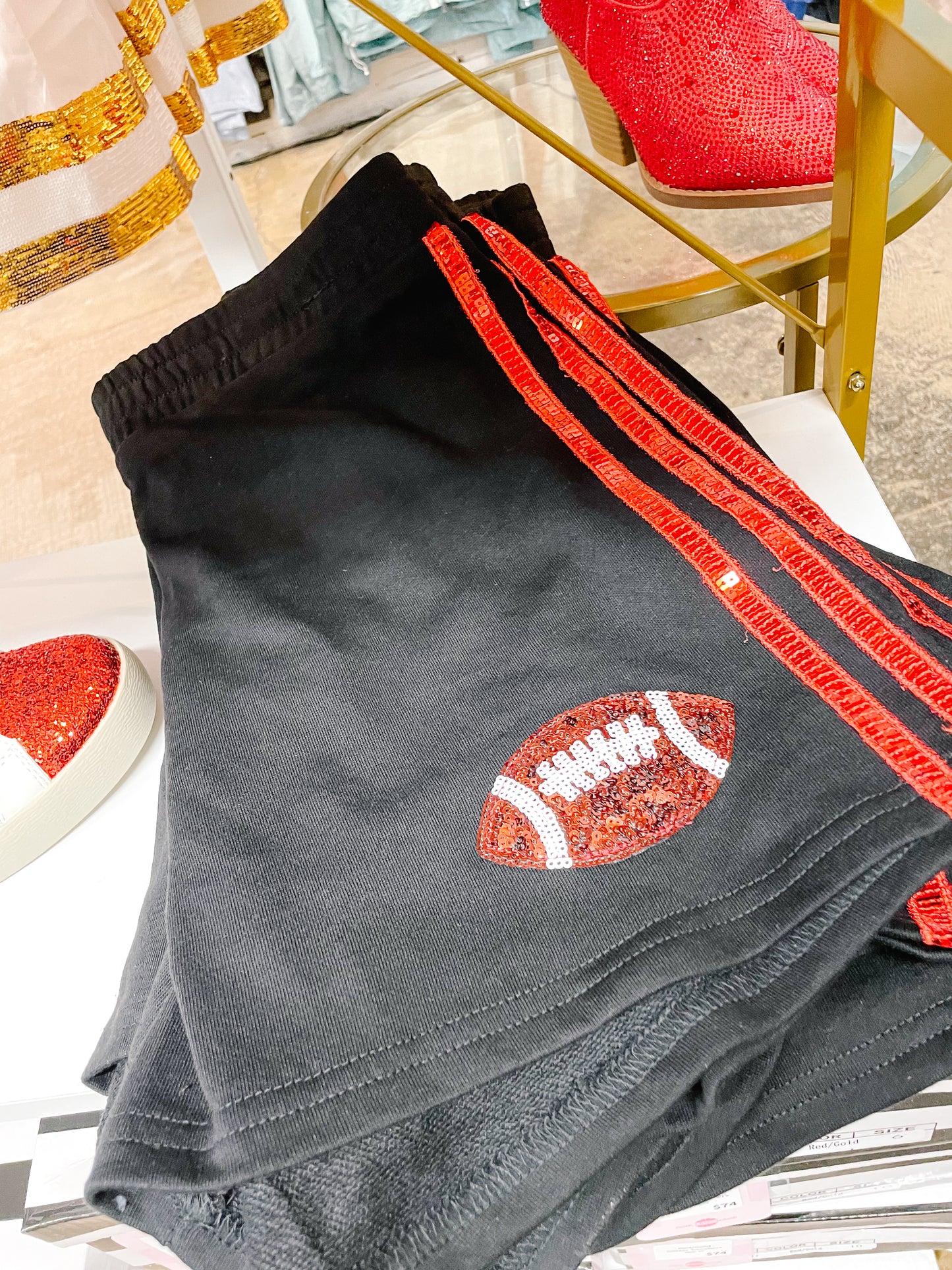 Sequin Football Shorts