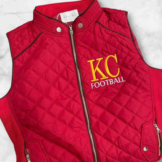 Embroidered KC Football Vest