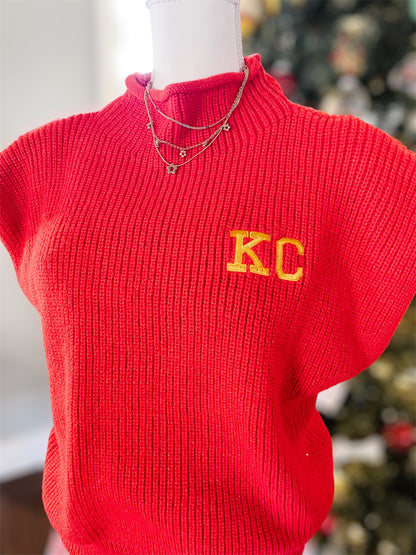 KC Knit Short Sleeve Sweater