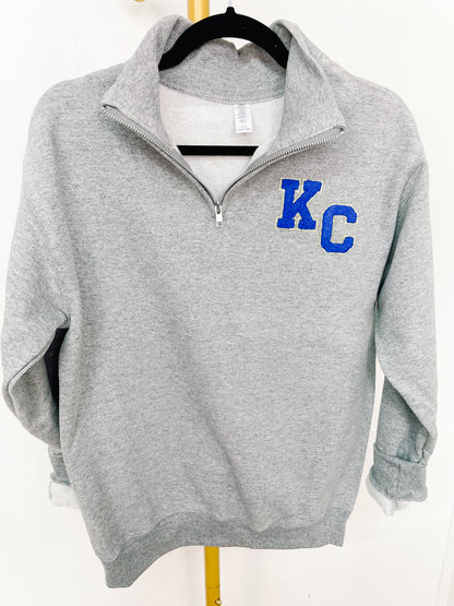 KC Baseball Front/Back 1/4 Zip