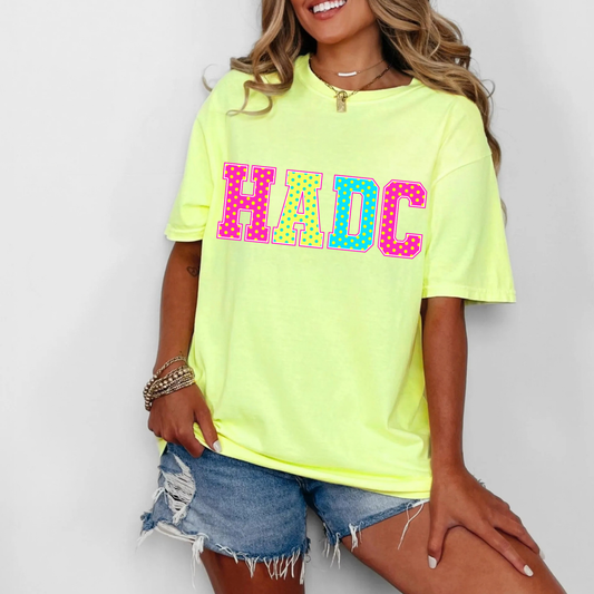 Adult Neon HADC Long Crop/Tee