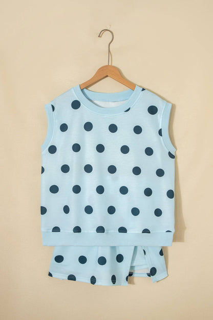 Polka Dot Split Skort Set
