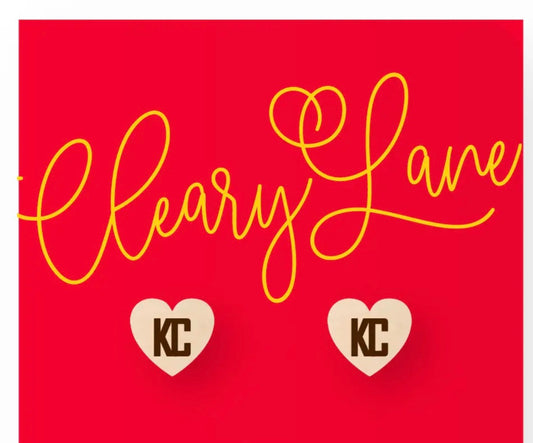 KC Heart Stud Earrings