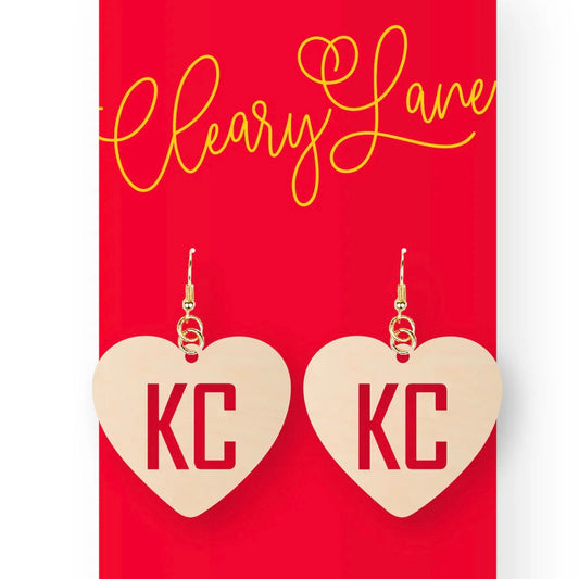 KC Heart Dangle Earrings